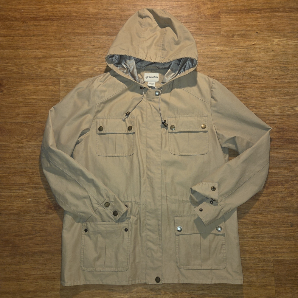St. John's Bay Beige Hooded Field Jacket